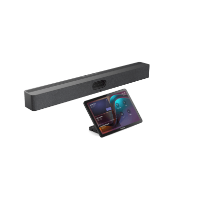 [A50-031] Barra de Videoconferencia Yealink A50 con IA y Consola Táctil CTP25, Todo en Uno para Salas Medianas y Grandes con Seguimiento Automático del Hablante