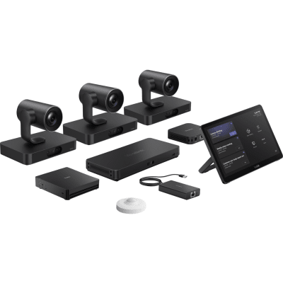 [MVC-S98-C5U-004] Sistema de Videoconferencia MVC-S98-C5U-004 de Yealink diseñado para Salas Extra Grandes con Triple Cámara Inteligente y Funciones Avanzadas de IA