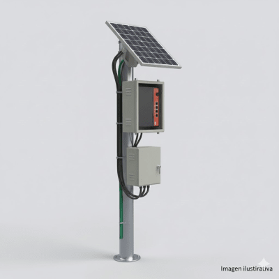 [WI5POE28V2] Kit Solar Witek de 28 W con 5 Puertos PoE 802.3 af y PoE Pasivo 24 V para alimentar Camaras IP y un Enlace Punto a Punto en 24 Vcc