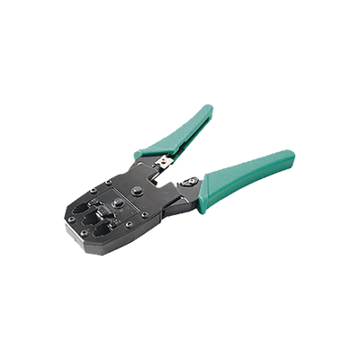 [SYSRJ45CT] Pinzas para plegar (Ponchadoras) cables RJ11, RJ12, RJ45 telefónicos y cables de red Cat5e, Cat6, Cat6a y con Cavidades para 4, 6 y 8 conductores.