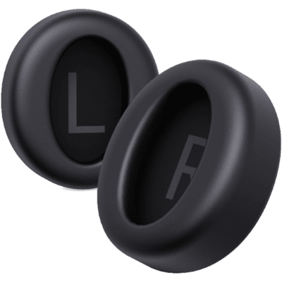 [BLACK-EAR-CUSHION-FOR-BH76-PLUS-(1PAIR)] Almohadillas De Repuesto Negras para Diademas Yealink BH76 Plus (1 Par)