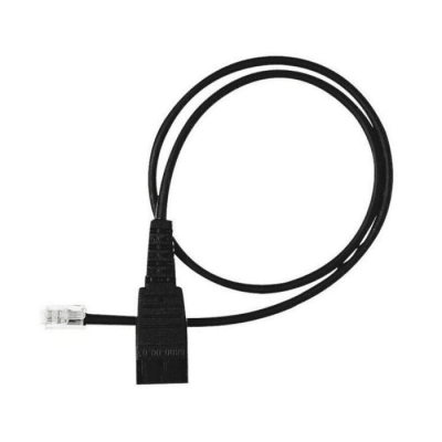 [QD-TO-RJ9-CORD-FOR-3RD-PARTY] Cable QD A RJ9 De Repuesto Yealink Para Diademas Profesionales Y Teléfonos De Terceros