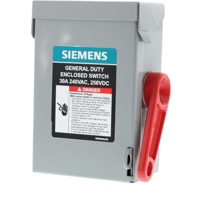 [GNF321A] Interruptor de Seguridad GNF321A, 240Vca, 3 polos, 30 Amp, sin portafusibles, Nema 1.