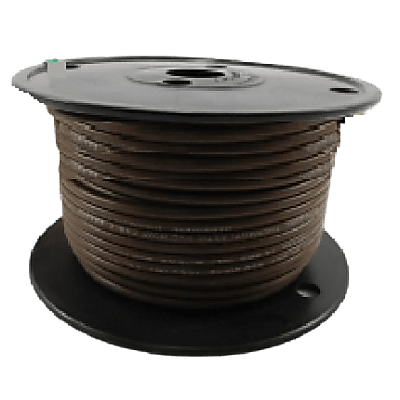 [A1014T-06-100] Cable Eléctrico color café calibre 14 / UL 1015-1230 / 600 Voltios / Temperatura 105°C Seco 75°C Húmedo / Cobre Estañado Clase K / Aislante PVC Retardante de Llama VW-1 / Resistente a Humedad Abrasión Ácid