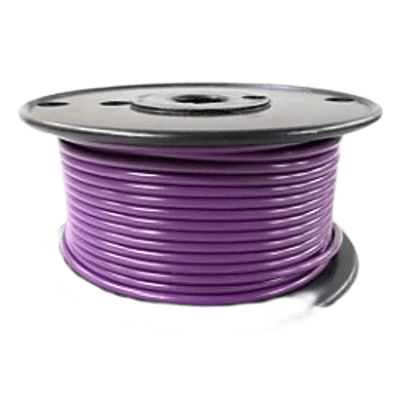 [A1014T-14-100] Cable Eléctrico Color Morado Calibre 14 / UL 1015-1230 / 600 Voltios / Temperatura 105°C Seco 75°C Húmedo / Cobre Estañado Clase K / Aislante PVC Retardante de Llama VW-1 / Resistente a Humedad Abrasión Ácido Com