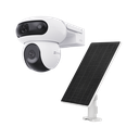 Cámara de Seguridad Dual 4G LTE + WiFi 6 / 4MP + 4MP Dual Lente / 360° Panorámica / Detección IA Humano-Vehiculo / Seguimiento Automático / Almacenamiento MicroSD 512GB + Nube / Resistente a Int