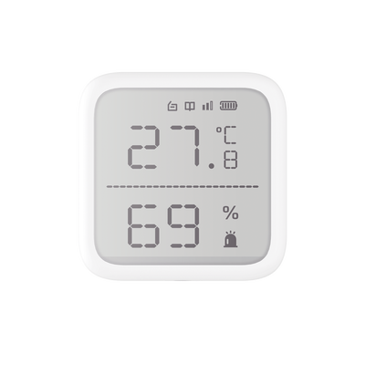 [DS-PDTPH-E-WB(B)] (AX PRO) Detector de Temperatura y Detector de Humedad Inalámbrico / 2.7" de Tamaño / Uso en Interior / Rango de Detección desde  -35°C hasta 99°C