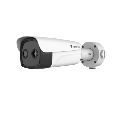 [HM-TD2638T-10/G1/T3Y] Cámara Bullet Bi-espectro Térmica y Óptica/ 256×192 Térmico + 5MP Óptico / IA para Detección Humana y Vehicular / Medición Temperatura -20°C a 150°C / Detección Fuego y Fumadores / IP67