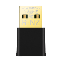 Mini Adaptador USB inalámbrico doble banda AC 600 Mbps, antena onmidireccional.