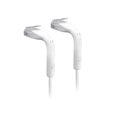 [U-CABLE-PATCH-1M-RJ45] UniFi Patch Cable Cat6 Ultradelgado GbE con Botas Flexibles, Color Blanco, 1 Metro (3.28 Pies)