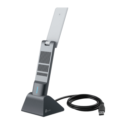 [ARCHER-TX50UH] Adaptador USB Wireless Wi-Fi 6 / AX3000 (2402 Mbps + 574 Mbps) / Antenas de Alta Ganancia / USB 3.0 / Baja Latencia Gaming / WPA3 / Cuna Desmontable con Cable 1.2 m (3.9 ft)