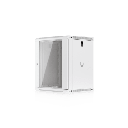 UACC Rack Cabinet 12U (550 x 450 mm) - Gabinete Cerrado para Montaje en Pared con Puerta de Vidrio Templado, Totalmente Ensamblado con Ventiladores Integrados y Paneles Removibles