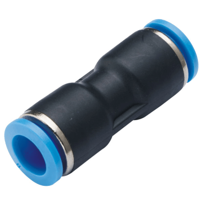 Conector Neumático de Inserción / Unión Recta / Diámetro Exterior Tubo 12 mm / Aplicaciones Neumáticas Industriales