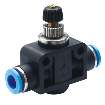[NTA-SA6] Controlador de Velocidad Neumático / Unión Recta / Diámetro Exterior Tubo 6 mm / Aplicación Industrial