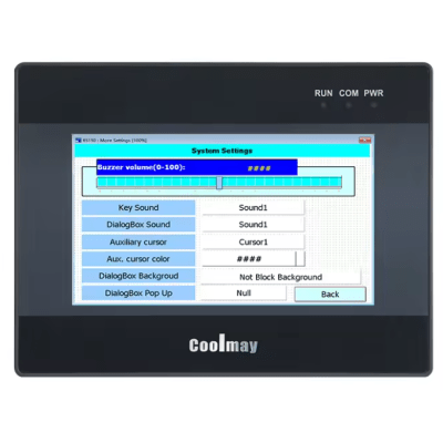[TK8043H] Panel HMI Táctil 4.3 Pulgadas / Resolución 480x272 píxeles / Interfaces RS232 + RS485 / Puerto Ethernet / Puerto USB / Software VCool Programming