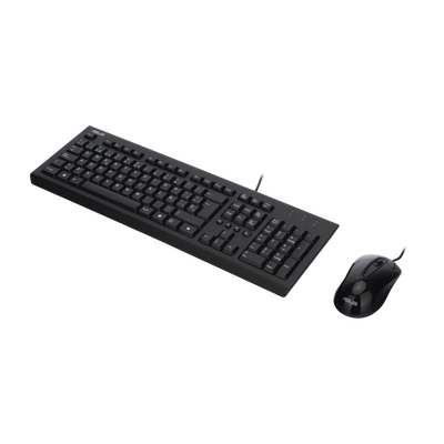 [U2000] KIt de Teclado y Mouse Cableado / Diseño Elegante y Silencioso (No Requiere Drivers)