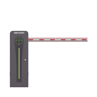 [KT-320-LED(4MR)] Barrera Vehicular con Brazo Iluminado Led 4 mts INCLUIDO / Derecha / Alto Desempeño / Brushless / Semáforo Rojo-Verde en Gabinete / Incluye 2 Controles Remotos