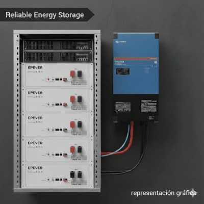 [VICTRONKIT4K] Kit Inversor Cargador  de 4 kW con Salida de 110 Vca y respaldo de 20 kWh en batería de LiFePO4