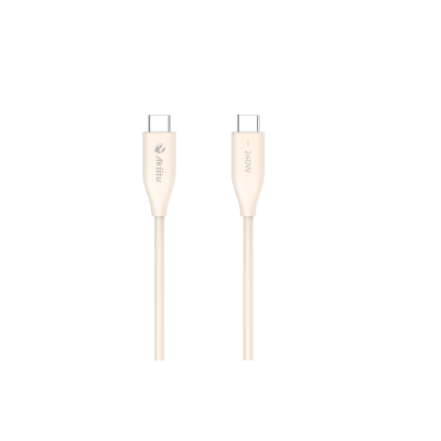 [AKPAC24SL1.5M] Cable de Carga USB-C a C / 1.5 Metros (4.92 Pies) / Tecnología GaN (Nitruro de Galio) / Fast-Charging / Potencia 60W / Velocidad Transferencia 480 Mbps / Material Silicona No Tóxica / Conector Aluminio Anodizado