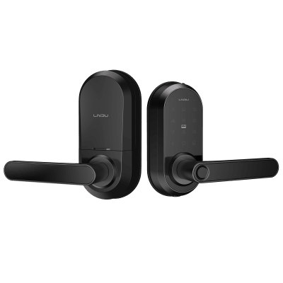 [T225] Cerradura Inteligente Wi-Fi / Escáner de Huella Digital / Teclado Táctil / Compatible con App / 8 Baterías AA / Puerta Interior y Exterior / Función Normalmente Abierto / FCC Clase B