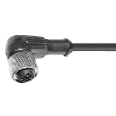 [CZ12-4K4X-W2M] Conector Hembra M12 Acodado / 4 Pines / Cable 4 Hilos 2 Metros / Para Accesorios Industriales