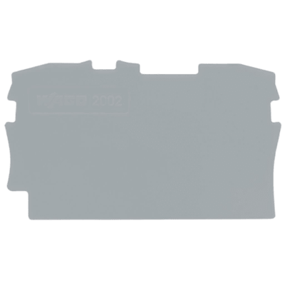 [2002-1291] Placa Final e Intermedia para Aplicaciones Ferroviarias / Espesor 0,8 mm / Material Poliamida PA 66 V0 / Cumple Normativa EN 50155 / Certificaciones CCC e IECEx / Resistente a Vibración y Choque 5g / Compatible con Sistemas CAD/CAE