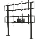 Soporte Modular para Video Wall Pedestal 2x2 / Ajuste Micro Sin Herramientas / 8 Puntos de Alineación / Capacidad 500 lb / VESA 200x200 a 600x400 mm / Estructura Aluminio / Gestión Cableado Integrada / Almacenamiento Multimedia