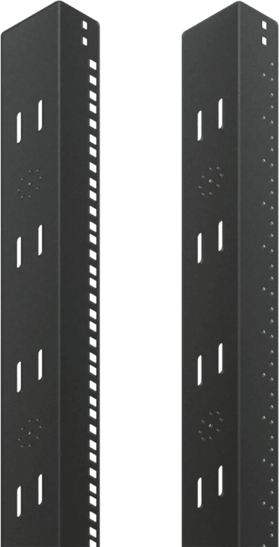 [PRA1920THL1] Ángulo con Tuerca Cuadrada de 19 pulgadas para rack ProLine, ajuste de 2000 mm, de acero, negro