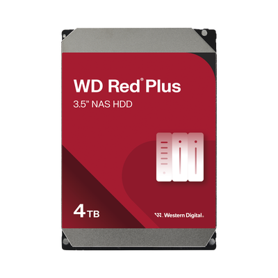 [WD40EFZZ] Disco Duro NAS WD Red Plus / Tecnología CMR / Capacidad 4TB / SATA 6 Gb/s / 7200 RPM / NASware 3.0 / 180TB año Workload / 1M Horas MTBF / 3 Años Garantía
