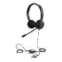 Jabra Evolve 20 DUO con conexión USB C/A, Micrófono con Cancelación de Ruido de Ultima Generación, Configuración Plug and Play (4999-829-269)