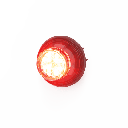 Estrobo Oculto de 12 LED, Rojo/Claro, Bisel Negro, Lente Transparente
