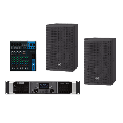 [CHR10KIT/PA] Kit Refuerzo Sonoro y Mixer | Incluye 2 Bocinas CHR10 | Amplificador PX5 | Mezclador MG10 | Ideal para PA