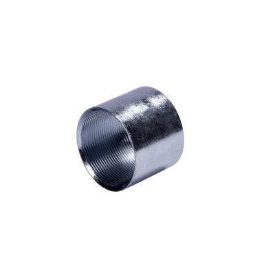 [PST-IC-125] Cople de 1 1/4" ( 32 mm) para Tubo Pared Gruesa (IMC) /Galvanizado / Etiqueta Amarilla.