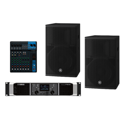 [CHR12KIT/PA] Kit Refuerzo Sonoro y Mixer | Incluye 2 Bocinas CHR12 | Amplificador PX8 | Mezclador MG10 | Ideal para PA