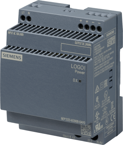 [6EP3333-6SB00-0AY0 ] Fuente de Alimentación Estabilizada / 1AC/24VDC/4A / Entrada 100-240V AC / Salida 24V DC / 89.1% Eficiencia / IP20 / Montaje RIEL DIN / Certificaciones UL-CE-EAC
