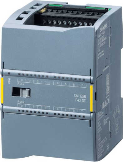 Módulo de Entrada Digital de Seguridad / SM 1226 F-DI 16x24V DC / PROFIsafe / SIL3 IEC 61508 / PL E ISO 13849-1 / 70 mm Ancho / 16 Entradas Configurables