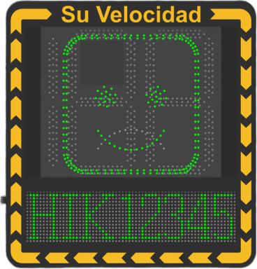 [YJP7681-188-R] Radar medidor de Velocidad/ Pantalla LED / Detección de Velocidad en Tiempo Real / Rango de Detección de 100 m / Hasta 32 Objetivos Detectados / IP66 / Ethernet