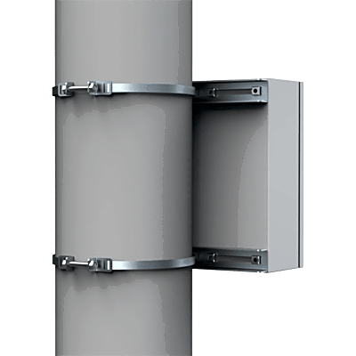 [EPF0400] Kit de Fijación para Postes / Enclosure Pole Fixation / Acero Galvanizado / Carga Máxima 900 N / Diámetro Poste 80-250 mm (3.15-9.84 in) / 2 Perfiles + Accesorios