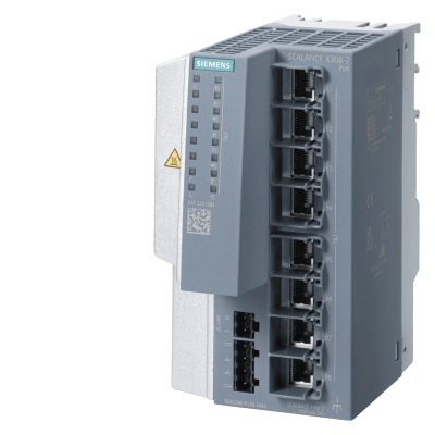 Switch Industrial SCALANCE XCM108PoE / 8 Puertos 100 Mbit/s RJ45 / PoE IEEE802.3at 120 W / IP20 / -40...+60°C / 24-54 VDC / Redundancia PRP
