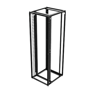 [PS1CM238] Organizador Vertical de Cables Rack 48 UR / Acero Negro / Sección 95x208 mm / Capacidad 726 Cables / Fijación Flecha 1.75 pulg
