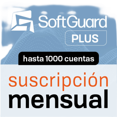 [SGPLUS1000M] SoftGuard PLUS (Licencia Mensual) / Software de Monitoreo / Plataforma Integral / Central de Alarmas / Video / GPS / Apps Móviles / CRM