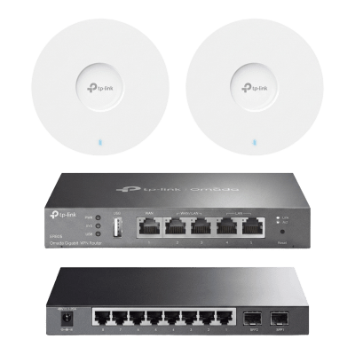[KIT-M1-OMADA] Kit de Iniciación en redes OMADA / 1 Router / 1 Switch TL-SG2210P / 2 Punto de Acceso EAP613