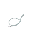 Cable con Conector Macho (Pigtail) | Forro Blanco |  Alimentación para Vcc con Puntas Libres | Polarizado | Largo 22 cm (8.66 Pulgadas) / Calibre 22AWG.