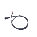 Cable con Conector Macho (Pigtail) / Forro Negro | Alimentación para Vcc con Puntas Libres | Polarizado | Largo 22 cm (8.66 Pulgadas) | Calibre 22AWG.