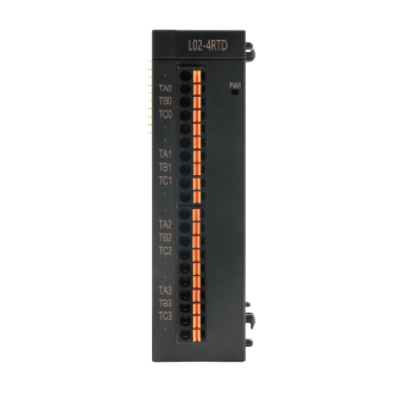Módulo de Expansión de Temperatura / 4 Canales PT100 / Alta Precisión ±0.2% / Resolución 0.1°C / Diseño Slim 25 mm (0.98 in) / Versión S con Estabilidad Térmica