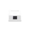 Caja de Pared con 1 Puerto Keystone, Incluye Jack Cat5e