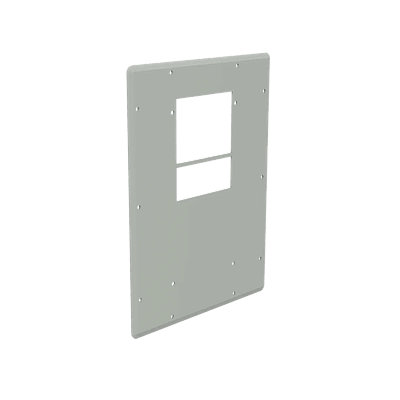 [EGPACT15] Placa Adaptadora de Aluminio con Corte para Aire Acondicionado T15, Gabinetes ComLine OSP, 506 x 381mm Con Junta de Espuma y Hardware Inoxidable
