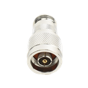 Adaptador en Línea, de Conector N Macho Inverso a N Hembra, Níquel/ Oro/ Teflón.