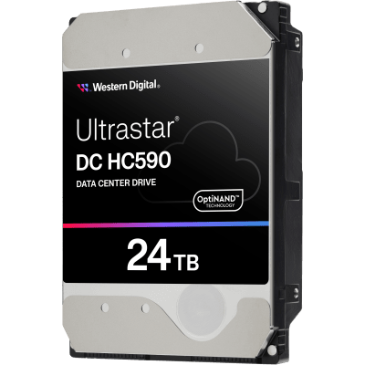 [WUH722624ALE6L4] Disco Duro Ultrastar Data Center HC590 / 24TB CMR / Plataforma 11 Discos / HelioSeal Helio / 7200 RPM / SATA 6Gb/s SAS 12Gb/s / ePMR OptiNAND / ArmorCache WCD-WCE / 5 Años Garantía