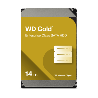 Disco Duro Empresarial WD Gold / SATA 6 Gb/s / 14 TB / 7200 RPM / Tecnología HelioSeal / ArmorCache / 5 Años Garantía / 2.5M Horas MTBF